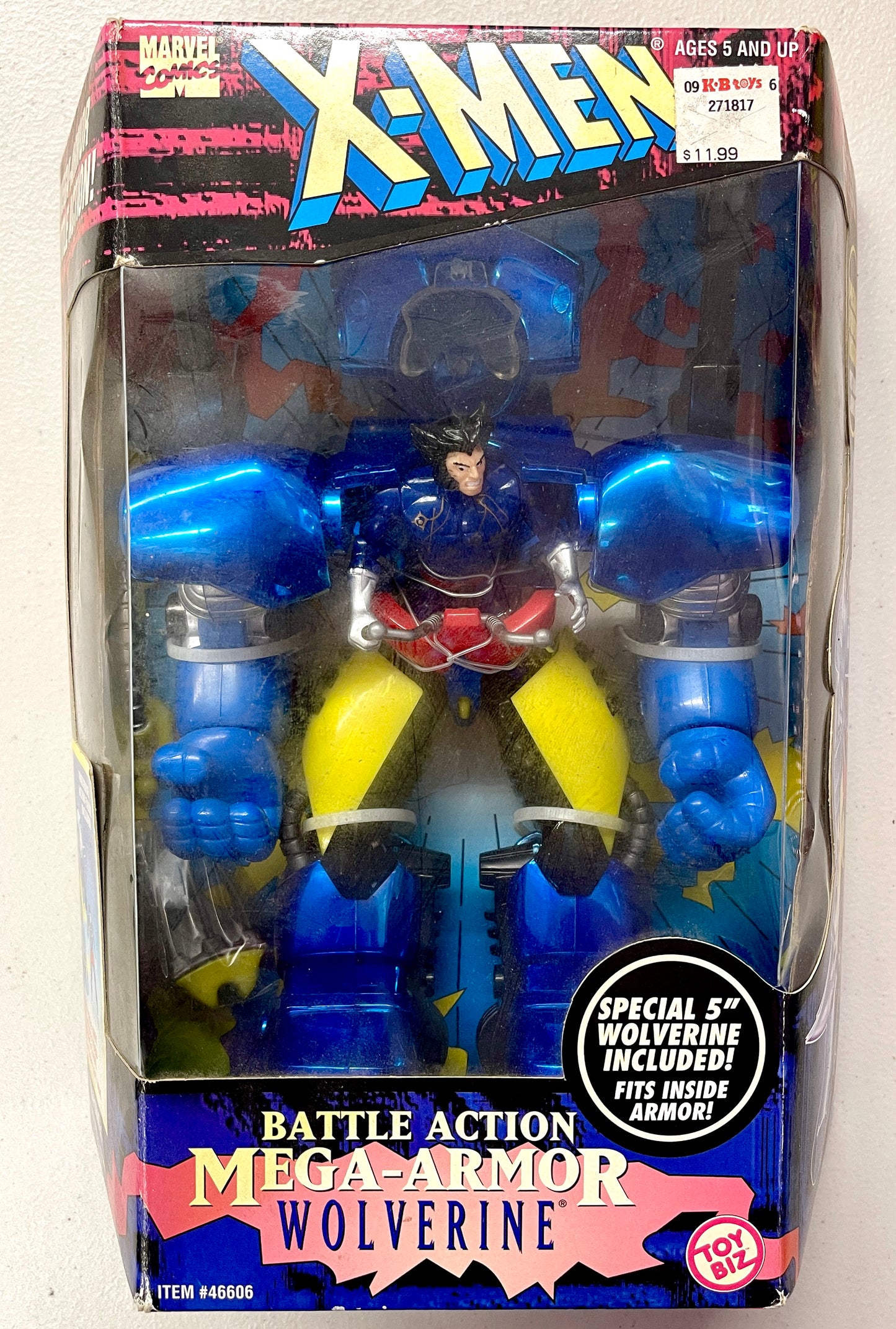 X-Men Battle Action Mega-Armor Wolverine – Toy Biz 1990s Collectible
