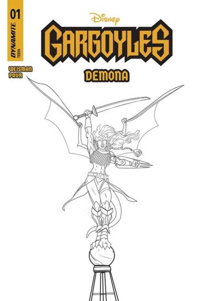 Gargoyles Demona #1 Cover M 1 in 10 Frank Paur Line Art Variant