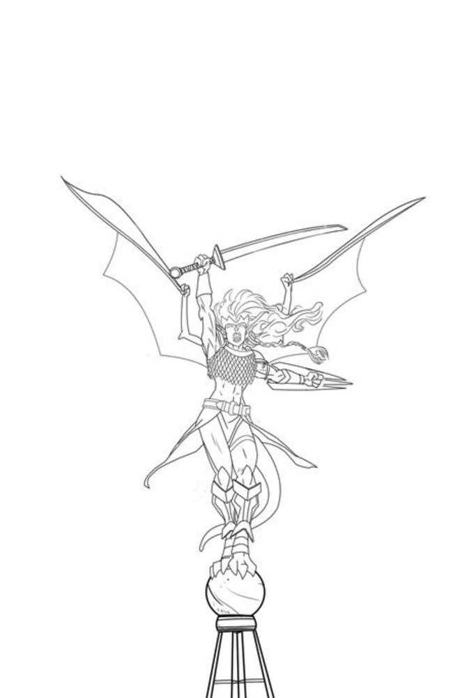 Gargoyles Demona #1 Cover O Inc 1:15 Frank Paur Line Art Full Art Variant