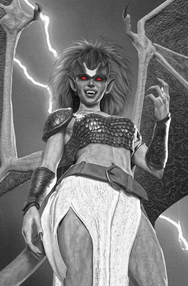 Gargoyles Demona #1 Cover V 1 in 10 Mark Spears Black & White Full Art Variant