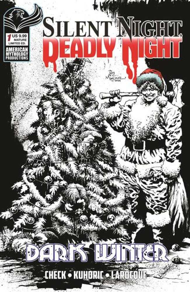 Silent Night Deadly Night Dark Winter #1 (Of 2) Cover F Roy Allan Martinez Black & White Variant Limited To 350 Copies (Mature)