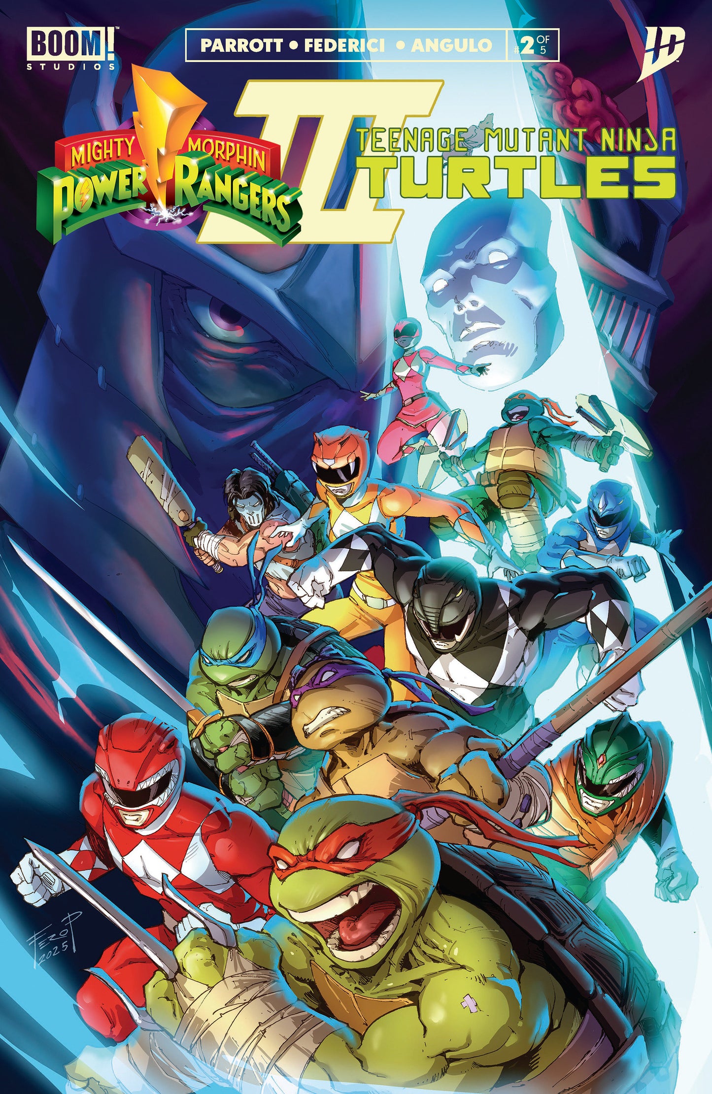 Mighty Morphin Power Rangers/Teenage Mutant Ninja Turtles III #2 F 1 in 25 Variant Edition (Dressed, Pe)