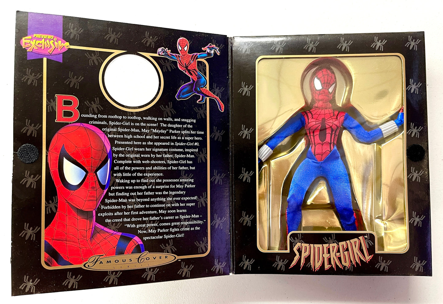 Toy Biz Spider‑Girl 8″ Famous Cover Figure – Previews Exclusive