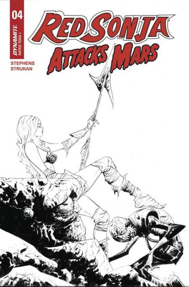 Red Sonja Attacks Mars #4 (Of 4) Cover E 1 in 10 Jae Lee Line Art Variant