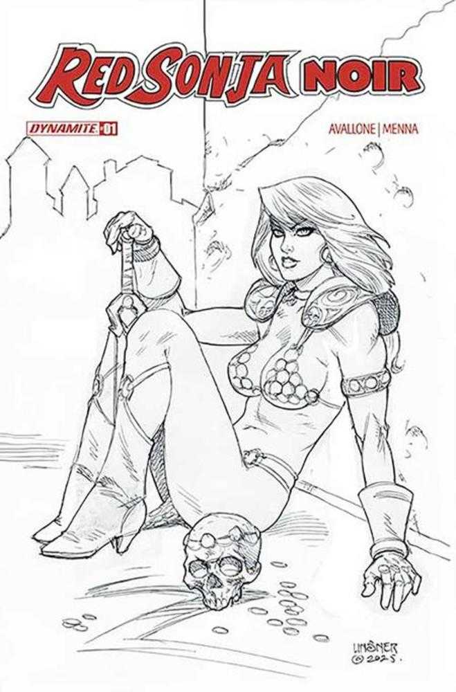 Red Sonja Noir #1 (One Shot) Cover H Inc 1:15 Joseph Micheal Linsner Line Art Variant