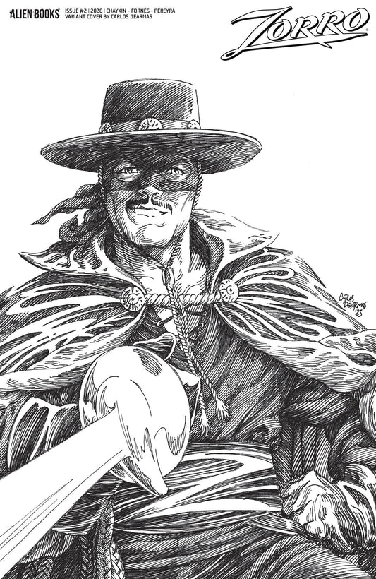 Zorro #2 Variant D (Dearmas Black & White)