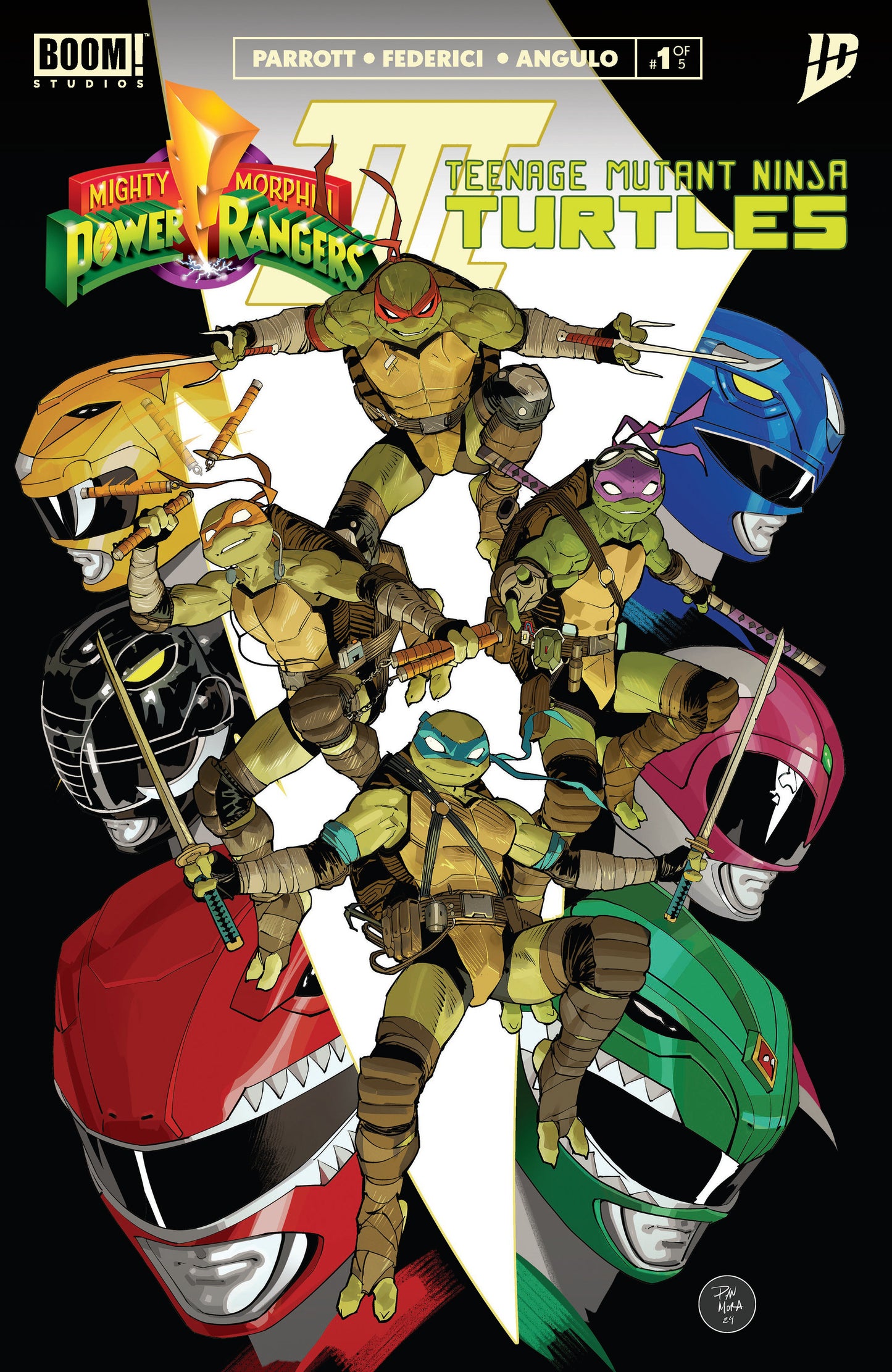 Mighty Morphin Power Rangers/ Teenage Mutant Ninja Turtles III #1 B Variant (Dressed, Mora)