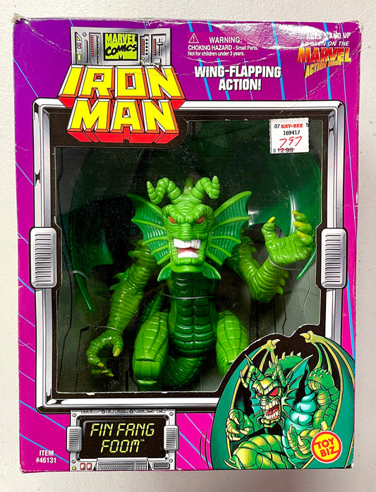 Toy Biz 1995 Iron Man Dragons – Fin Fang Foom 8″ Action Figure (Wing-Flapping Feature)