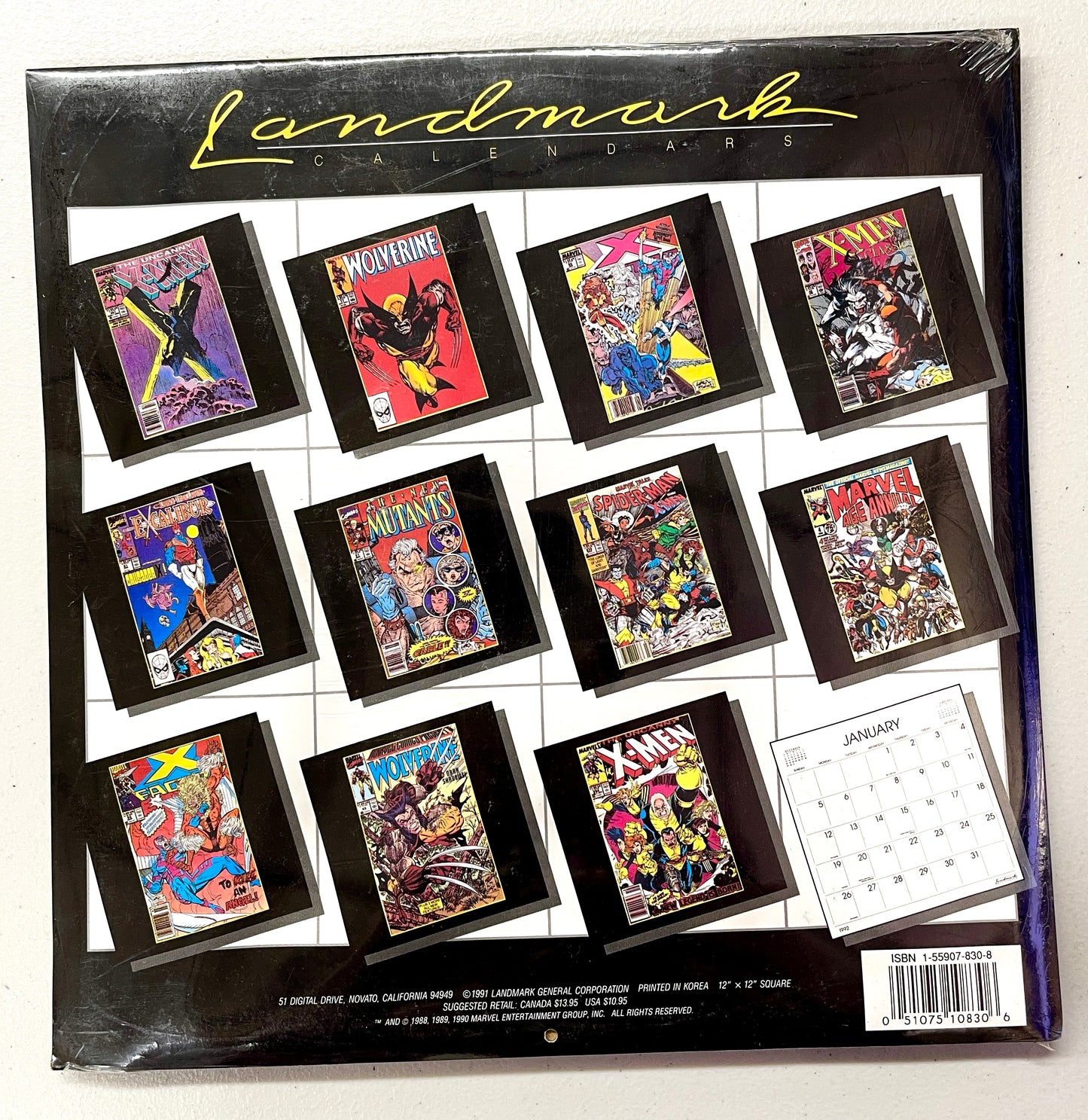 1992 Marvel Comics X-Men Calendar (Landmark) – Sealed Vintage Collectible